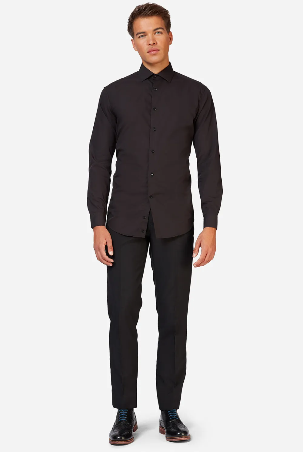 Heren OppoSuits Effen Gekleurde Overhemden|Black Knight