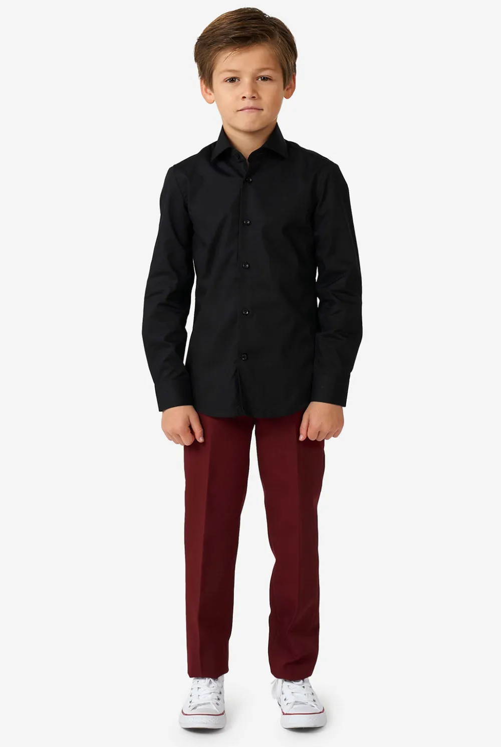 OppoSuits Effen Gekleurde Overhemden|Black Knight