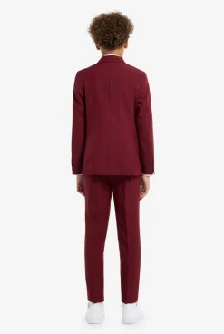 OppoSuits Effen Gekleurde Pakken|Blazing Burgundy