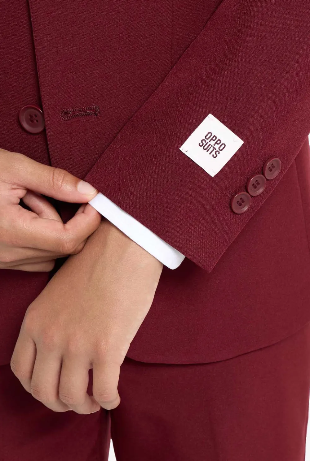 OppoSuits Effen Gekleurde Pakken|Blazing Burgundy