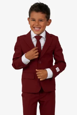 OppoSuits Effen Gekleurde Pakken|Blazing Burgundy