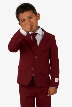 OppoSuits Effen Gekleurde Pakken|Blazing Burgundy