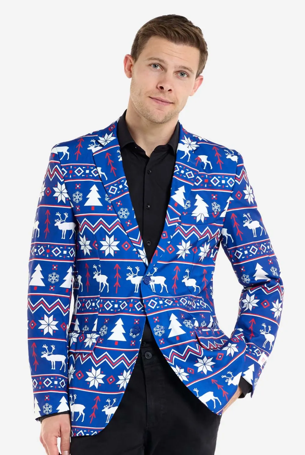 Heren OppoSuits Kerst Blazers|Blue Christmas Nordic