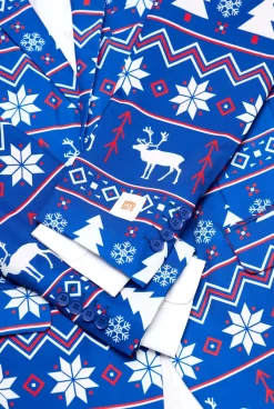 Heren OppoSuits Kerst Blazers|Blue Christmas Nordic