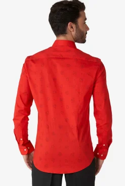 Heren OppoSuits Casual Overhemden|Christmas Icons Red