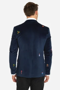 Heren OppoSuits Deluxe Blazers|Kerst Blazers|Christmas - X-Mas Icons - Navy