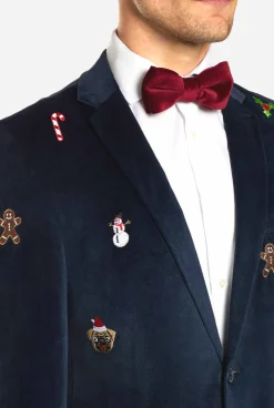 Heren OppoSuits Deluxe Blazers|Kerst Blazers|Christmas - X-Mas Icons - Navy