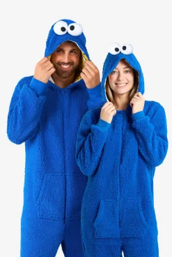 DAMES OppoSuits Karakter Onesies|Effen Gekleurde Onesies|Cookie Monster