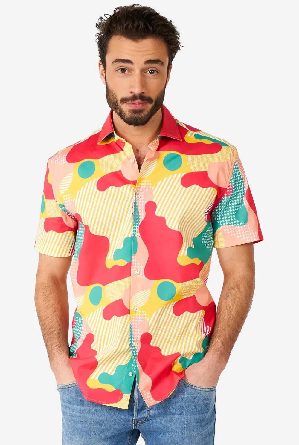 Heren OppoSuits Zomer Overhemden|Casual Overhemden|Coral Camo