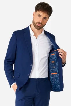 Heren OppoSuits Trouwpakken|Effen Gekleurde Pakken|Daily Dark Blue