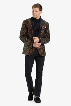 Heren OppoSuits Deluxe Blazers|Pailletten Blazers|Dinner Jacket - Amber Sequins