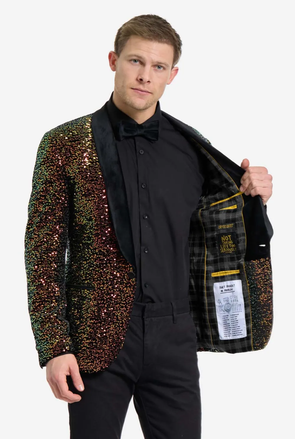 Heren OppoSuits Deluxe Blazers|Pailletten Blazers|Dinner Jacket - Amber Sequins