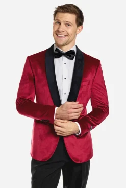 Heren OppoSuits Deluxe Blazers|Kerst Blazers|Dinner Jacket - Burgundy