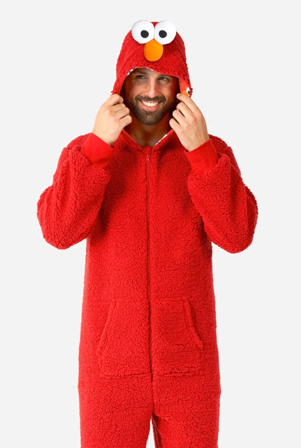 DAMES OppoSuits Karakter Onesies|Effen Gekleurde Onesies|Elmo