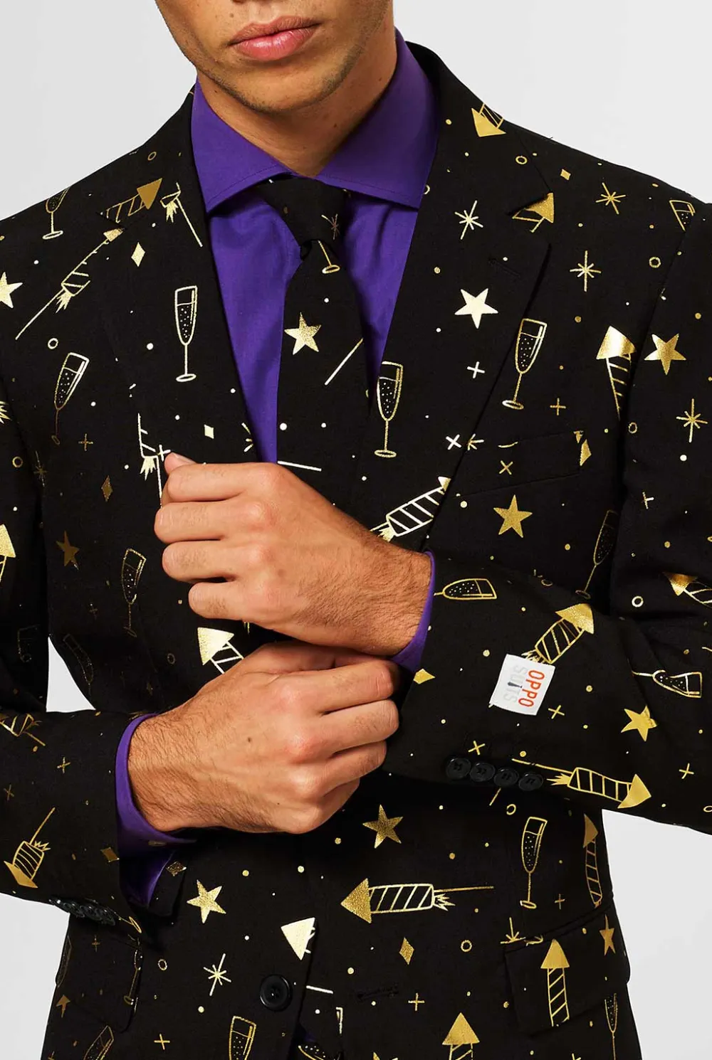 Heren OppoSuits Glimmende Pakken|Kerstpakken|Fancy Fireworks