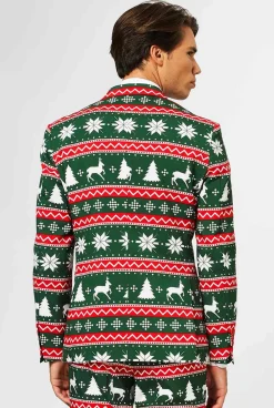 Heren OppoSuits Kerstpakken|Festive Green