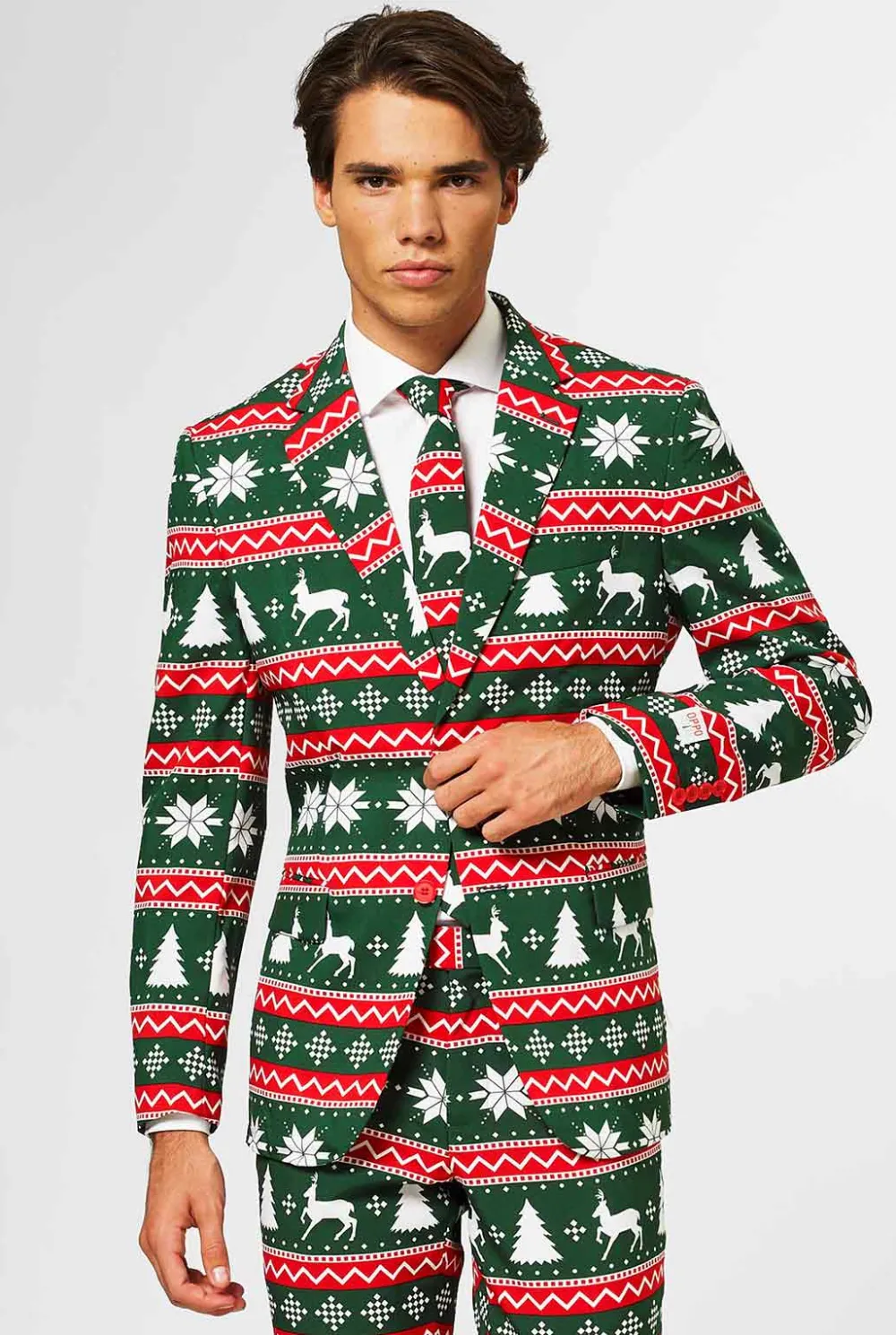 Heren OppoSuits Kerstpakken|Festive Green
