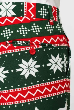 Heren OppoSuits Kerstpakken|Festive Green