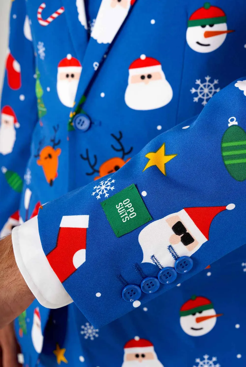 Heren OppoSuits Kerstpakken|Festivity Blue