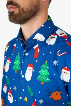 Heren OppoSuits Casual Overhemden|Festivity Blue