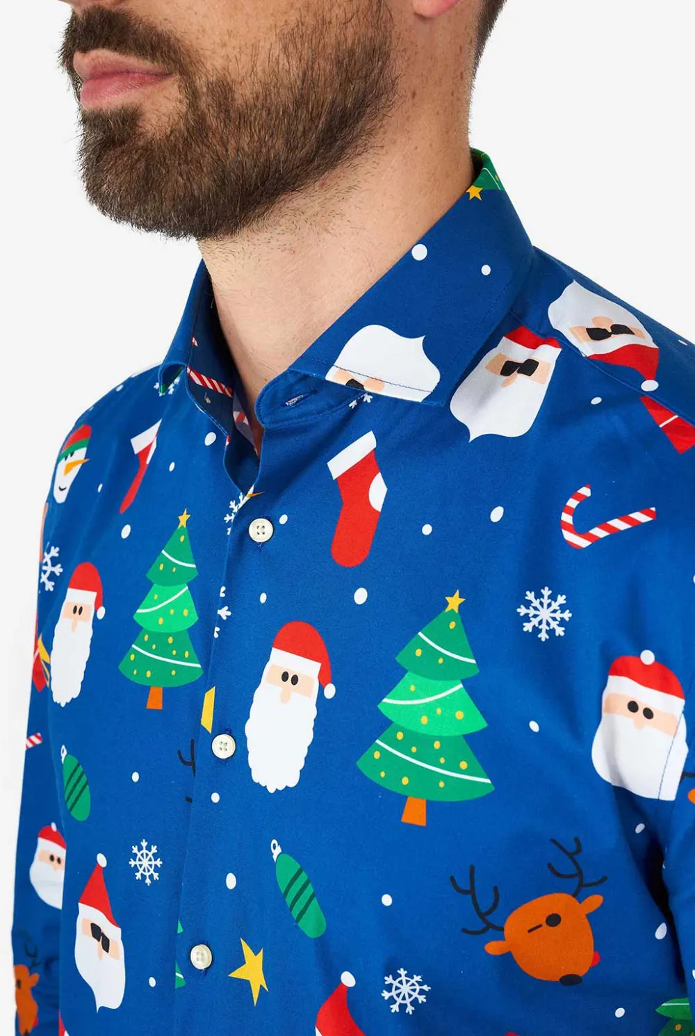 Heren OppoSuits Casual Overhemden|Festivity Blue