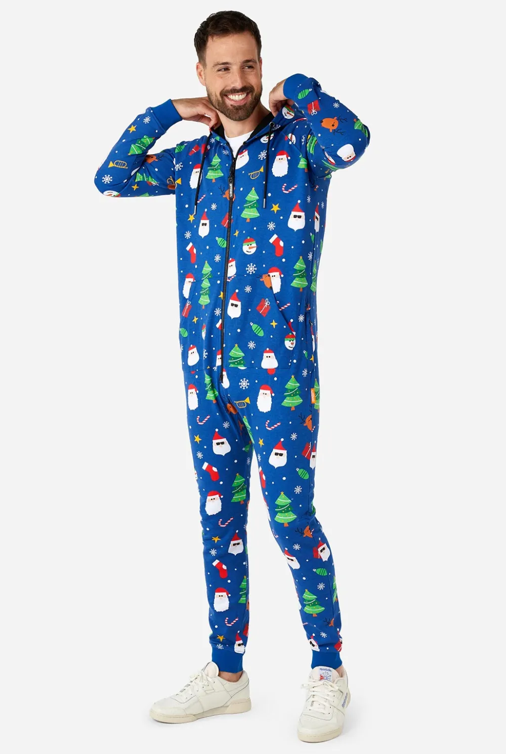 DAMES OppoSuits Printed Onesies|Effen Gekleurde Onesies|Festivity Blue