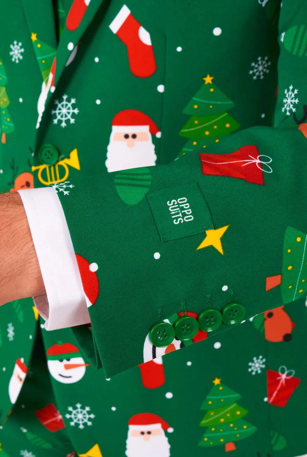 Heren OppoSuits Kerstpakken|Festivity Green