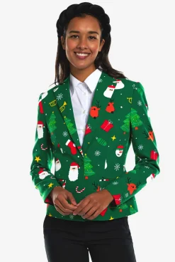 DAMES OppoSuits Kerstblazers|Festivity Green