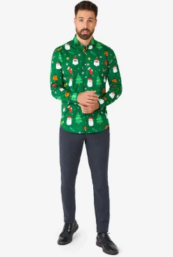 Heren OppoSuits Casual Overhemden|Festivity Green