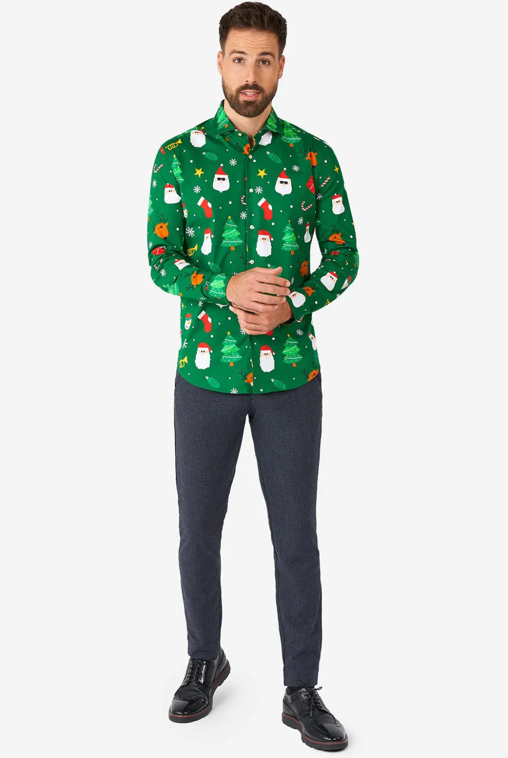 Heren OppoSuits Casual Overhemden|Festivity Green