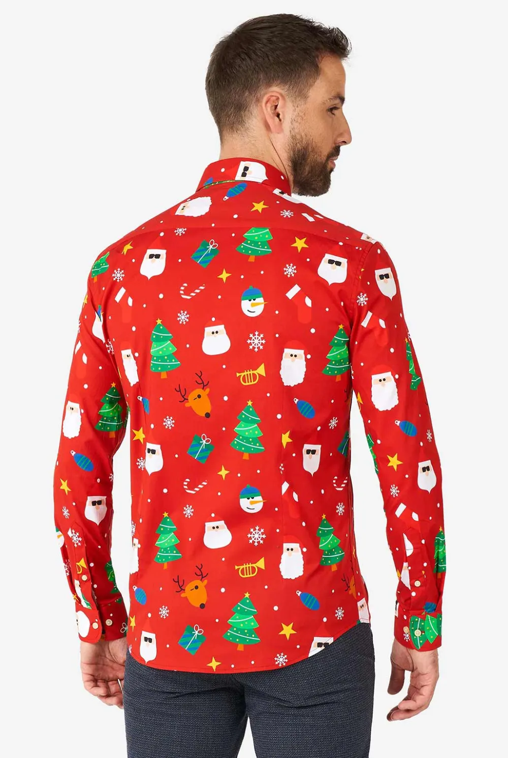 Heren OppoSuits Casual Overhemden|Festivity Red