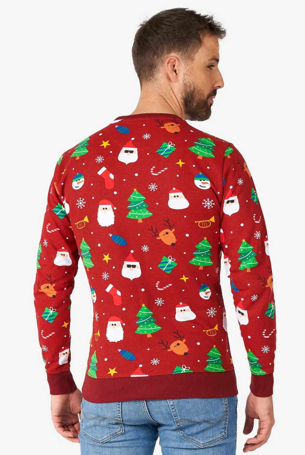 Heren OppoSuits Kerst Sweaters|Festivity Red