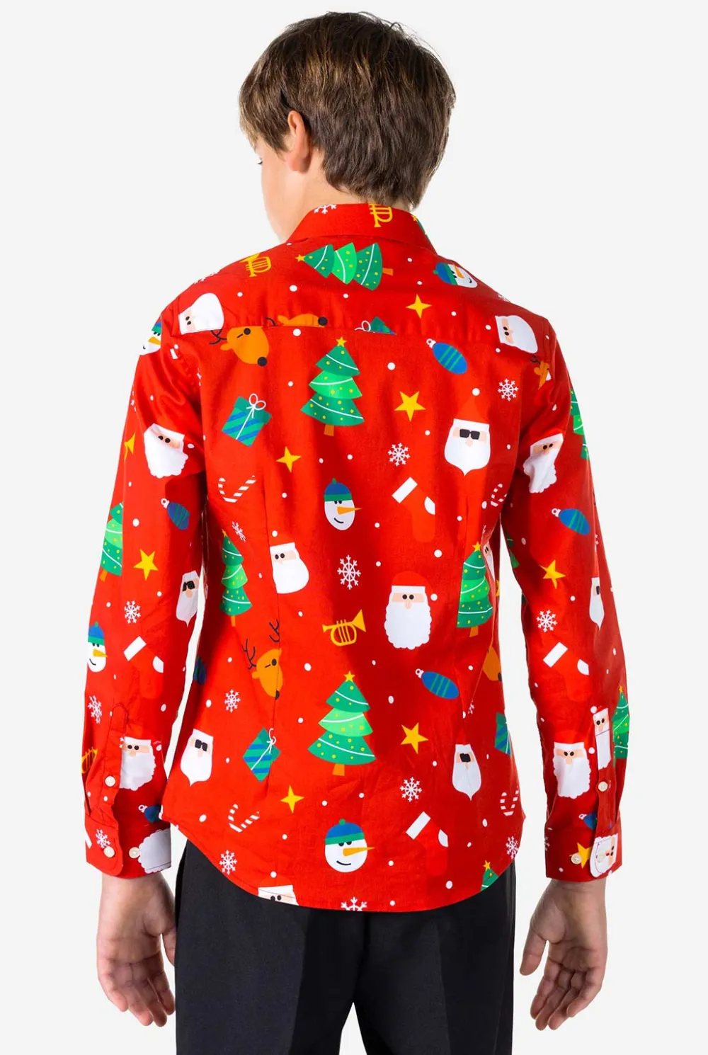 OppoSuits Casual Overhemden|Kerst Overhemden|Festivity Red