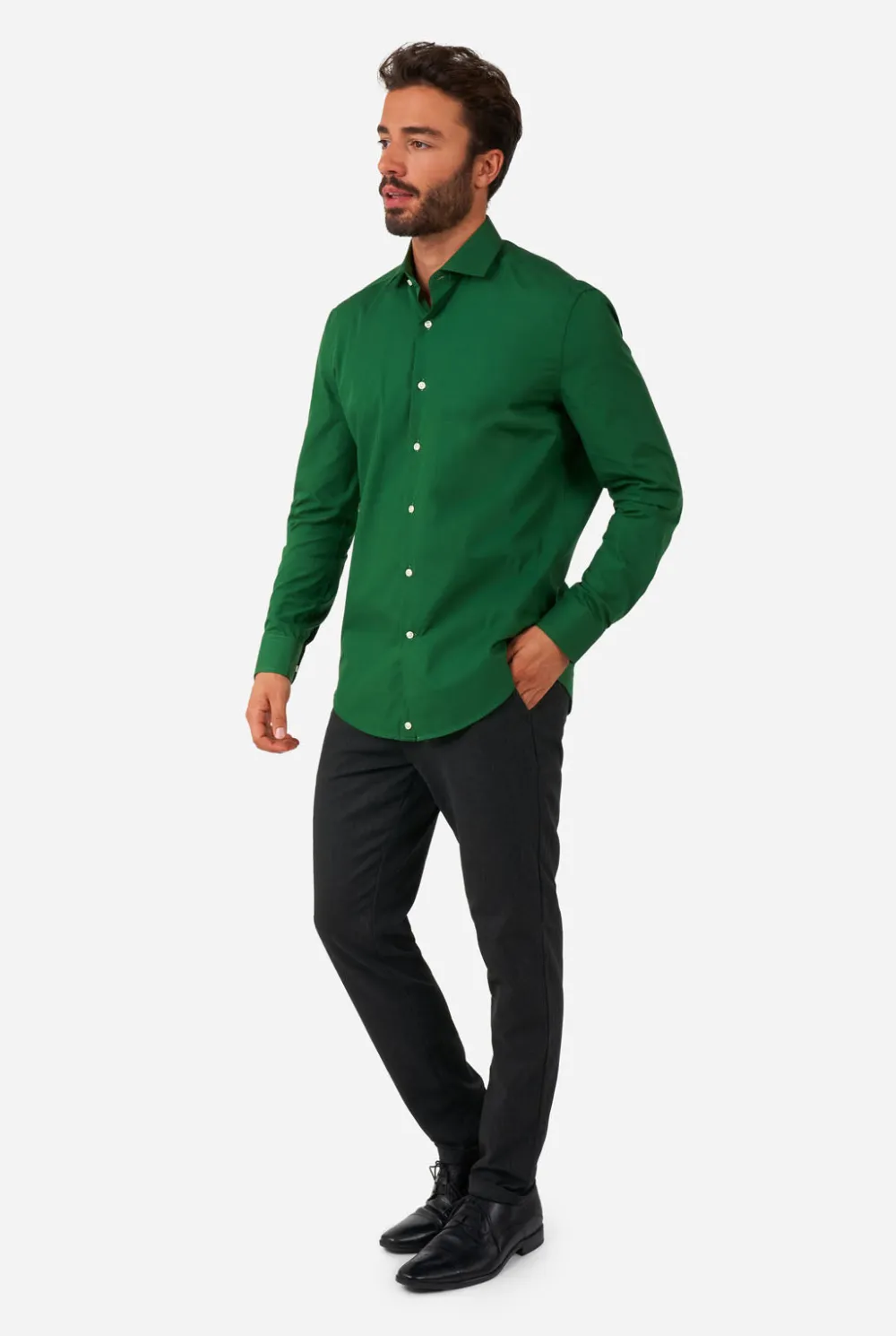 Heren OppoSuits Effen Gekleurde Overhemden|Glorious Green