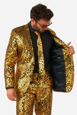 Heren OppoSuits Halloweenpakken|Vrijgezellenfeest Pakken|Golden Geo Star