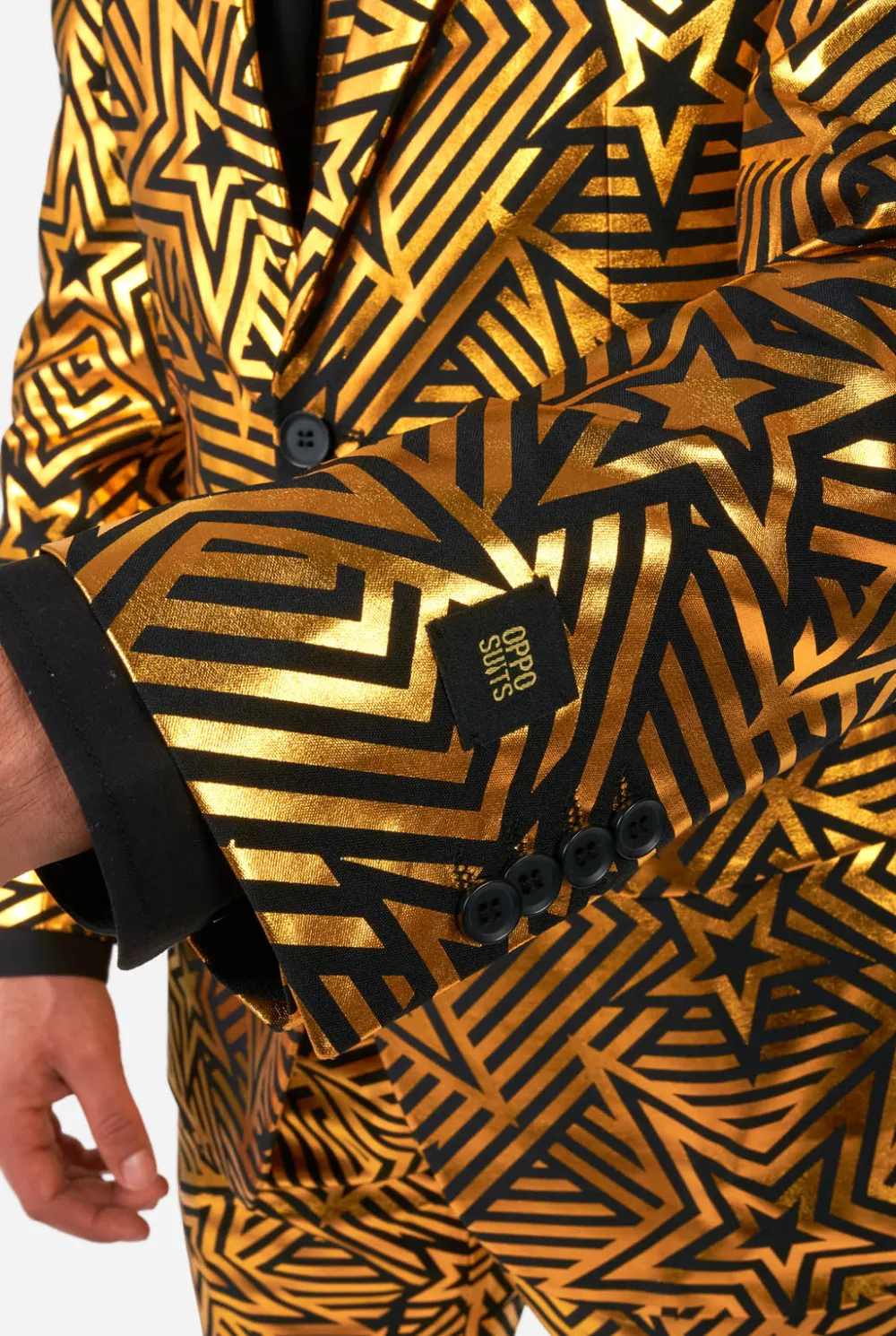 Heren OppoSuits Halloweenpakken|Vrijgezellenfeest Pakken|Golden Geo Star