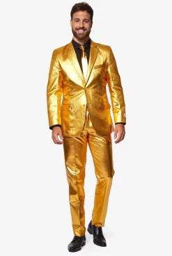 Heren OppoSuits Vrijgezellenfeest Pakken|Trouwpakken|Groovy Gold
