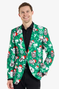 Heren OppoSuits Kerst Blazers|Holiday Llamas