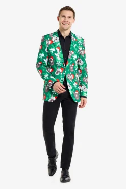 Heren OppoSuits Kerst Blazers|Holiday Llamas
