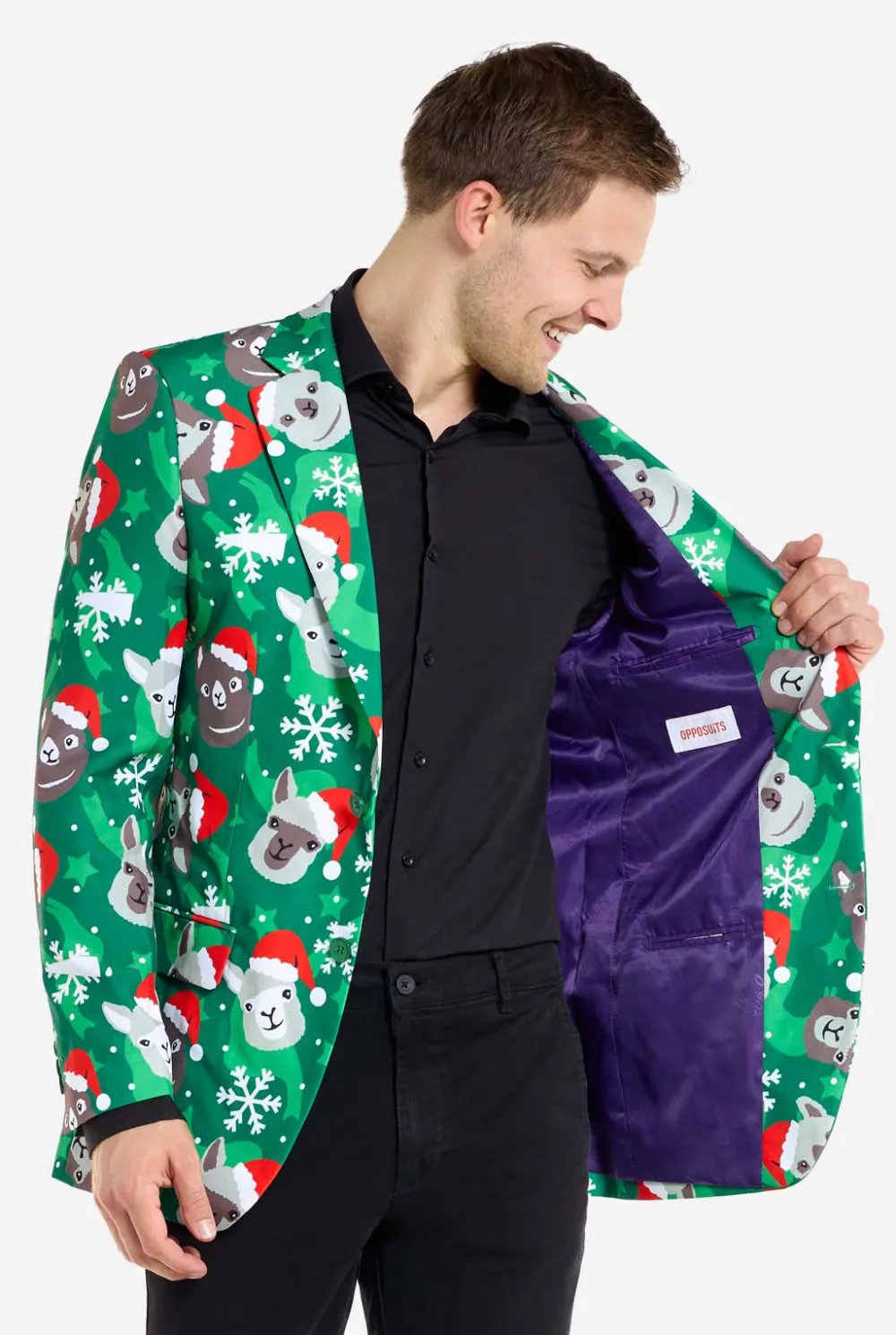 Heren OppoSuits Kerst Blazers|Holiday Llamas