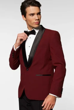 Heren OppoSuits Examen Smokings|Kerst Smokings|Hot Burgundy