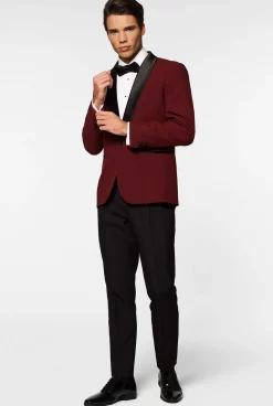Heren OppoSuits Examen Smokings|Kerst Smokings|Hot Burgundy