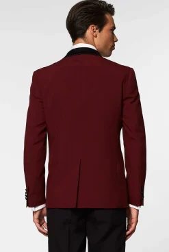 Heren OppoSuits Examen Smokings|Kerst Smokings|Hot Burgundy