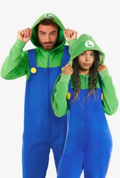 DAMES OppoSuits Karakter Onesies|Effen Gekleurde Onesies|Luigi