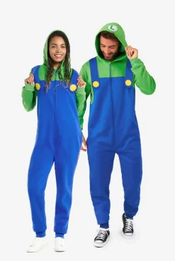 DAMES OppoSuits Karakter Onesies|Effen Gekleurde Onesies|Luigi