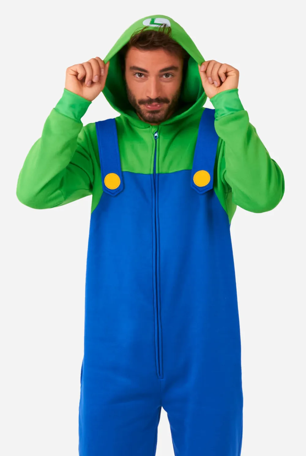 DAMES OppoSuits Karakter Onesies|Effen Gekleurde Onesies|Luigi