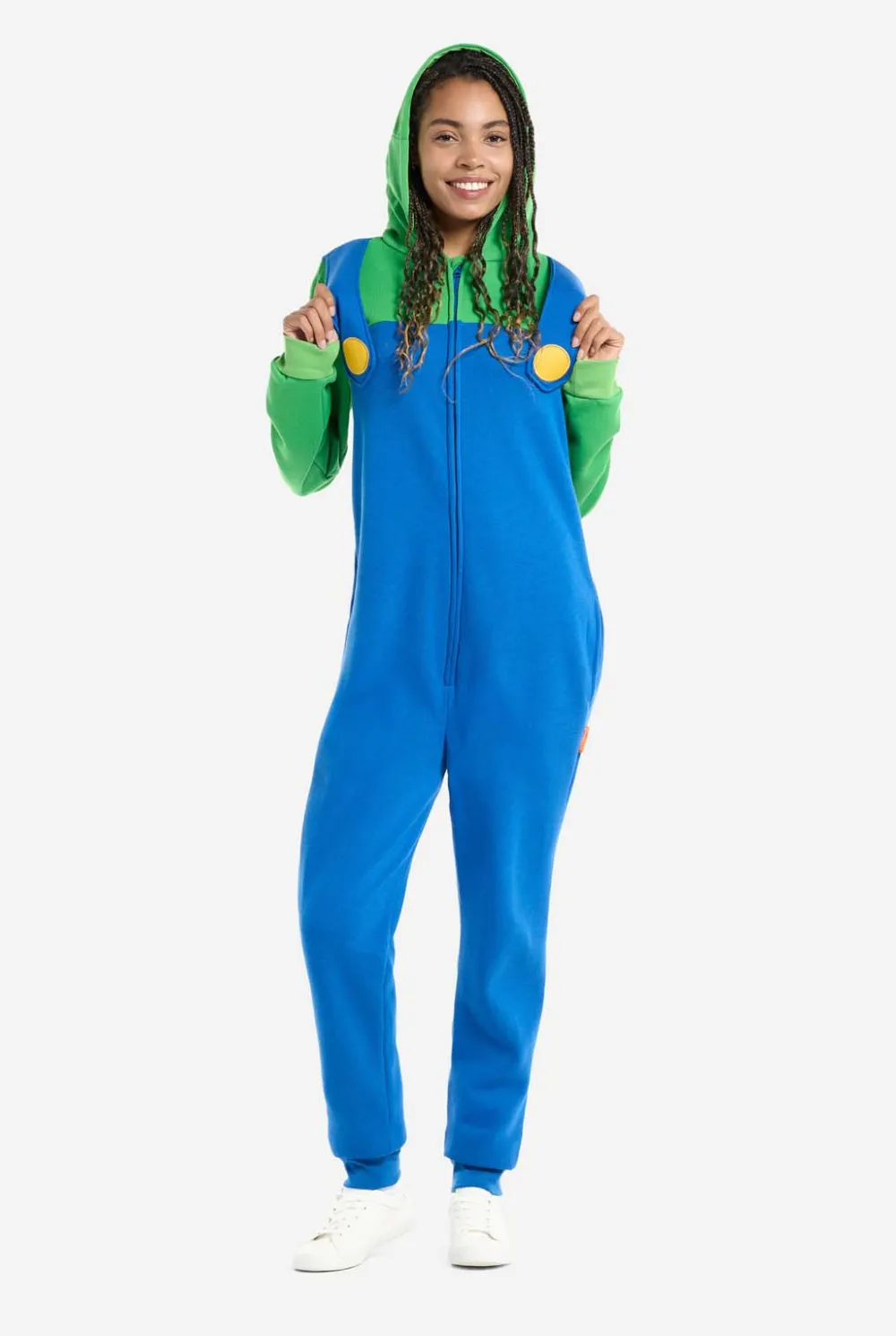 DAMES OppoSuits Karakter Onesies|Effen Gekleurde Onesies|Luigi