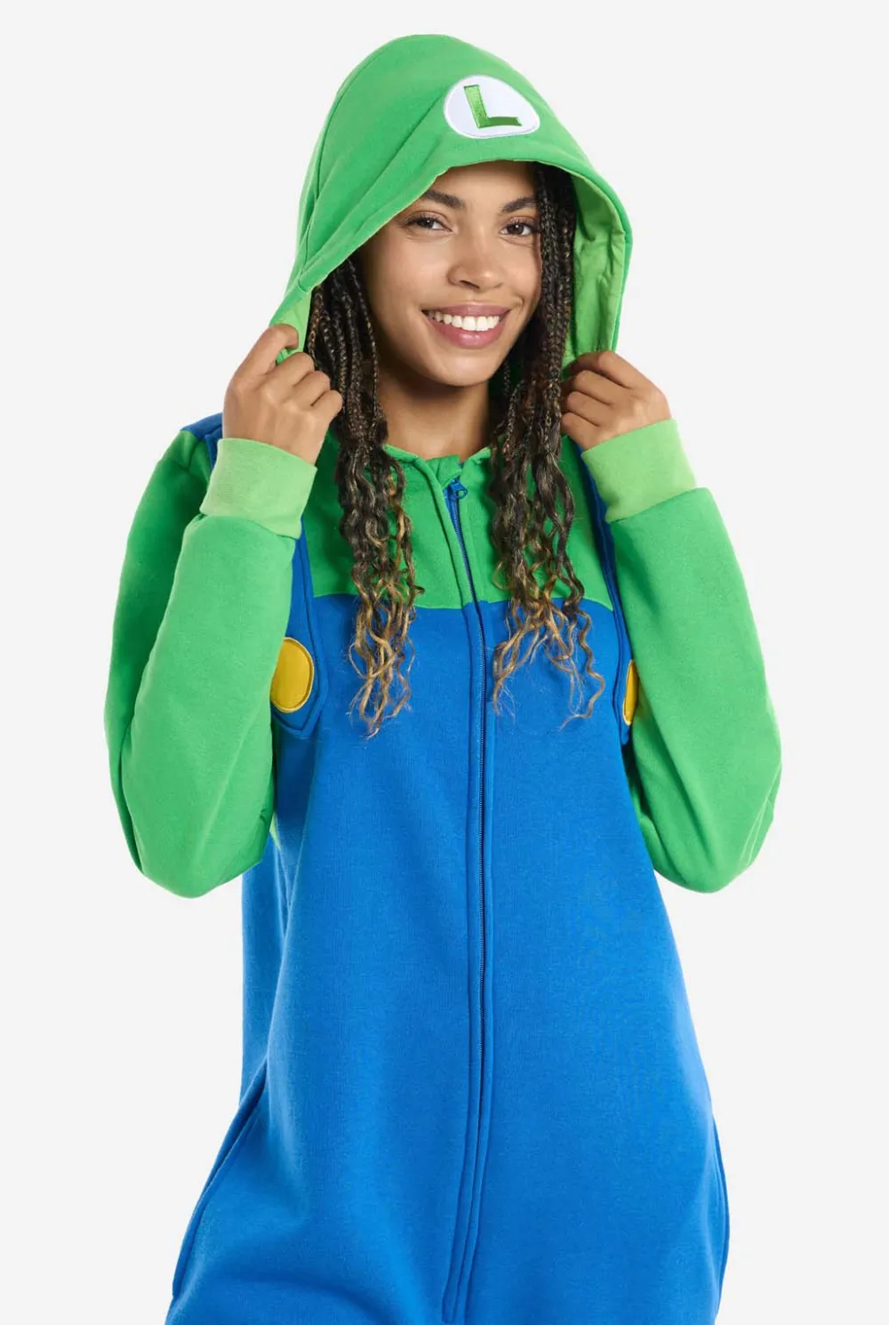 DAMES OppoSuits Karakter Onesies|Effen Gekleurde Onesies|Luigi
