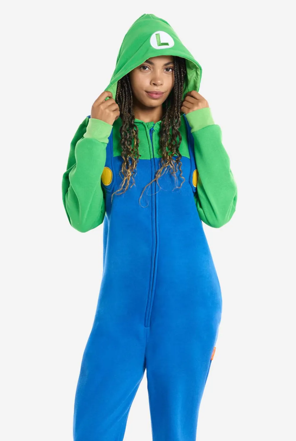 DAMES OppoSuits Karakter Onesies|Effen Gekleurde Onesies|Luigi