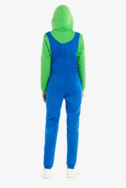 DAMES OppoSuits Karakter Onesies|Effen Gekleurde Onesies|Luigi